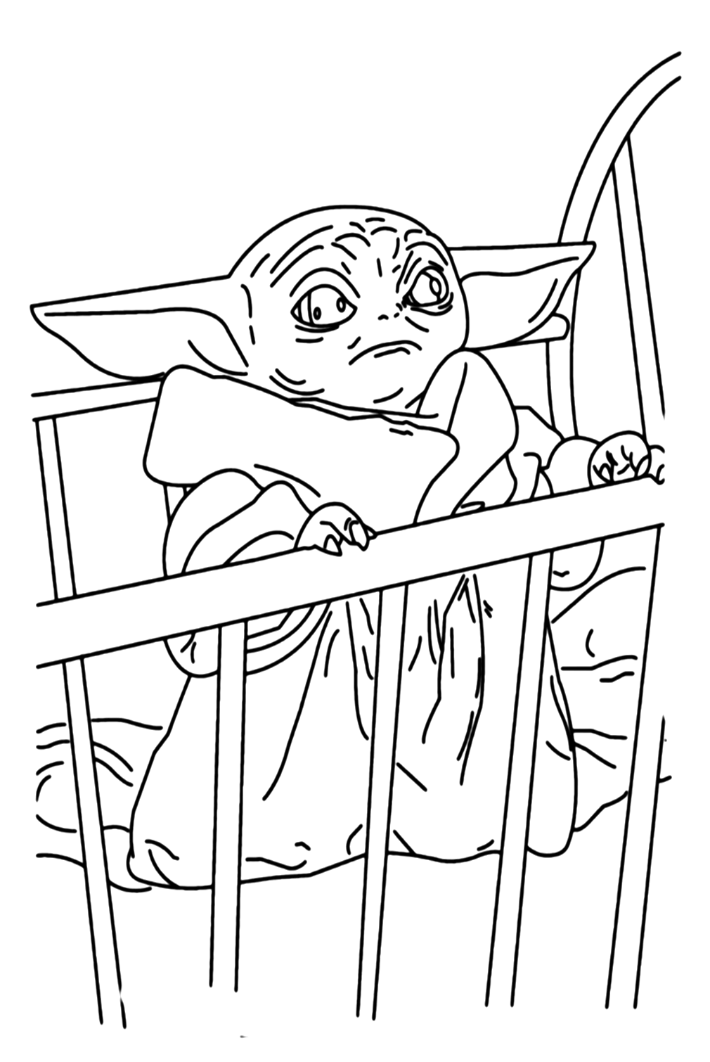 100+ Baby Yoda Coloring Pages 106