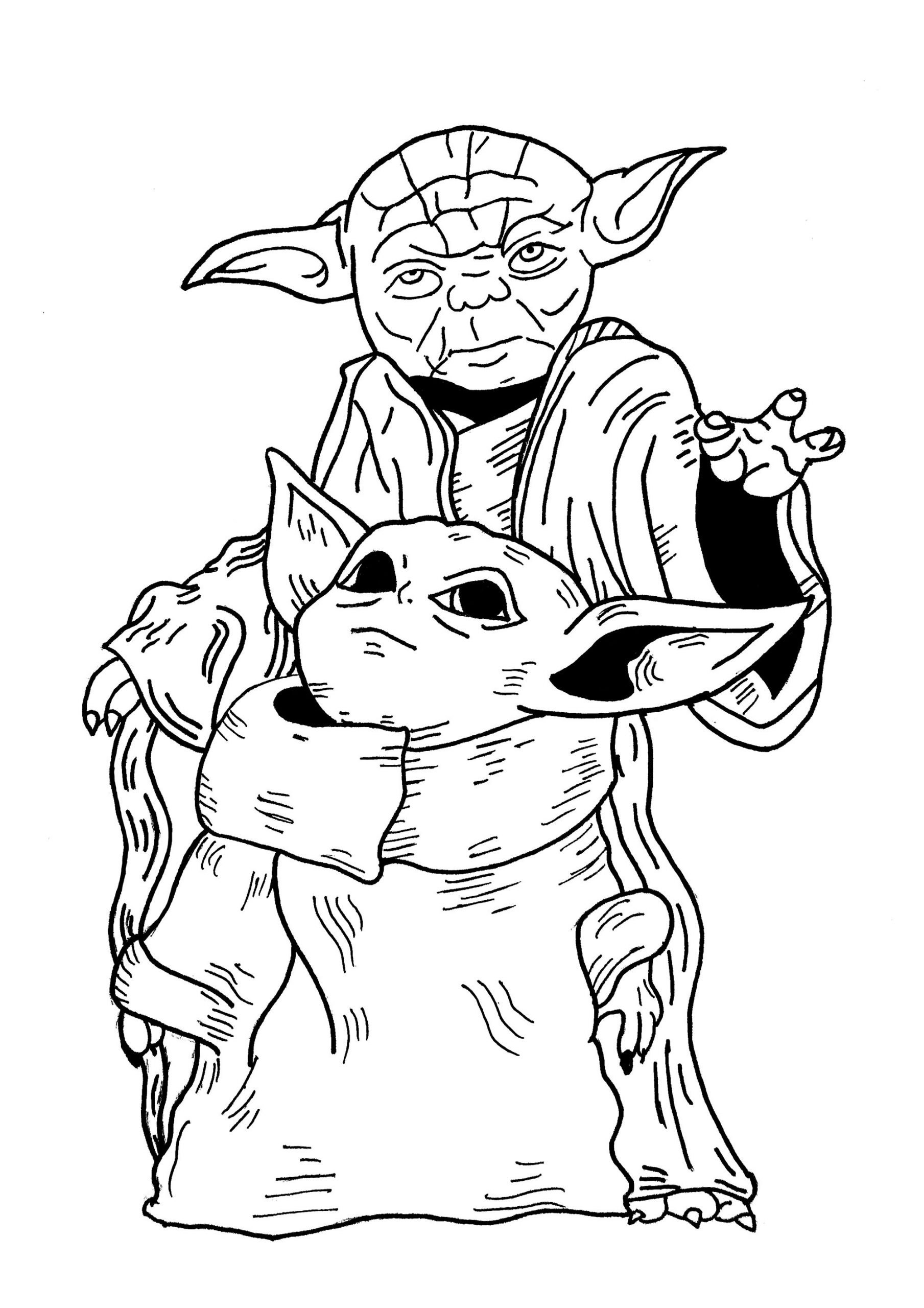 100+ Baby Yoda Coloring Pages 108