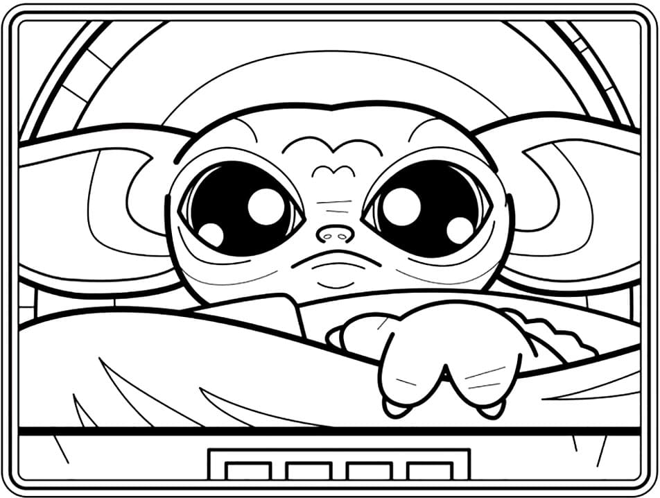 100+ Baby Yoda Coloring Pages 111