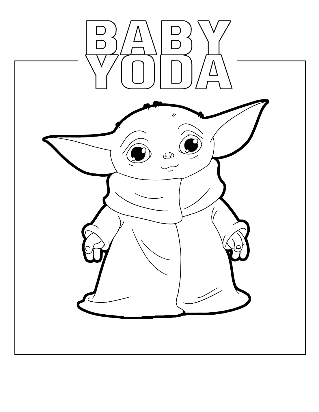 100+ Baby Yoda Coloring Pages 112