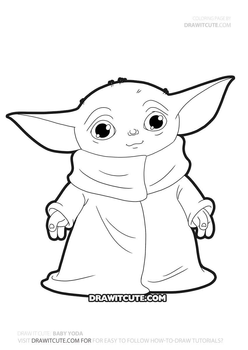 100+ Baby Yoda Coloring Pages 113