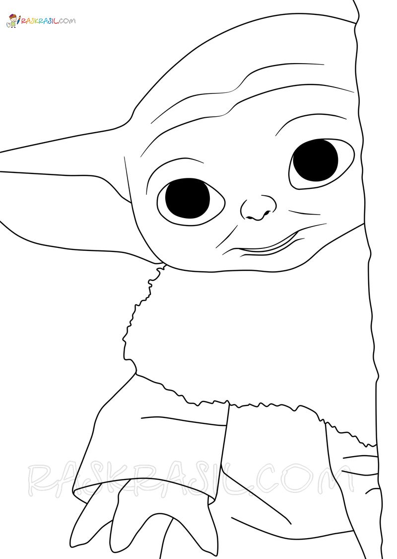 100+ Baby Yoda Coloring Pages 116