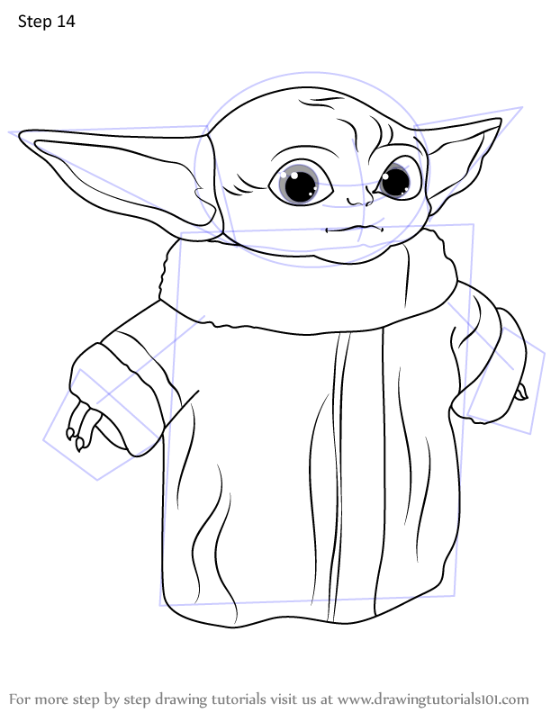 100+ Baby Yoda Coloring Pages 30