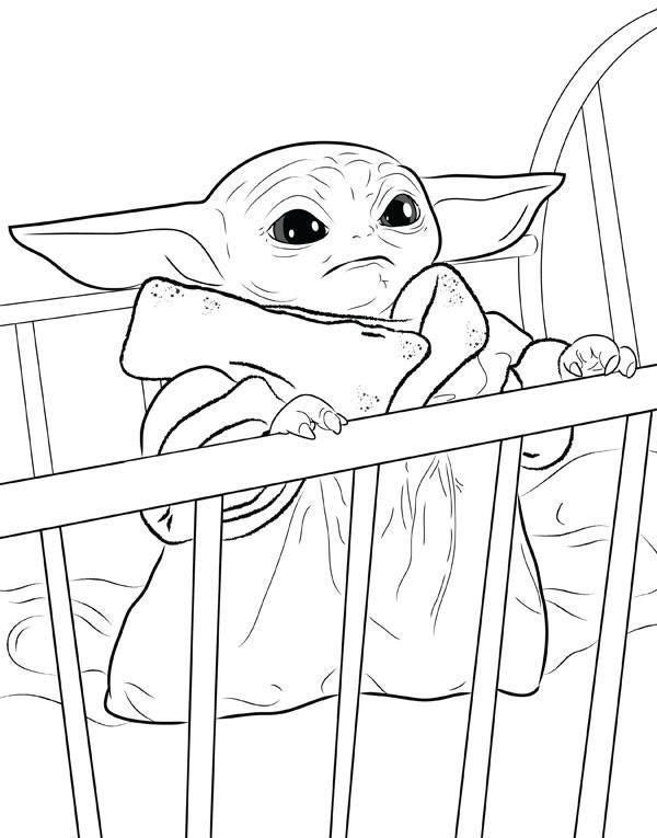 100+ Baby Yoda Coloring Pages 32