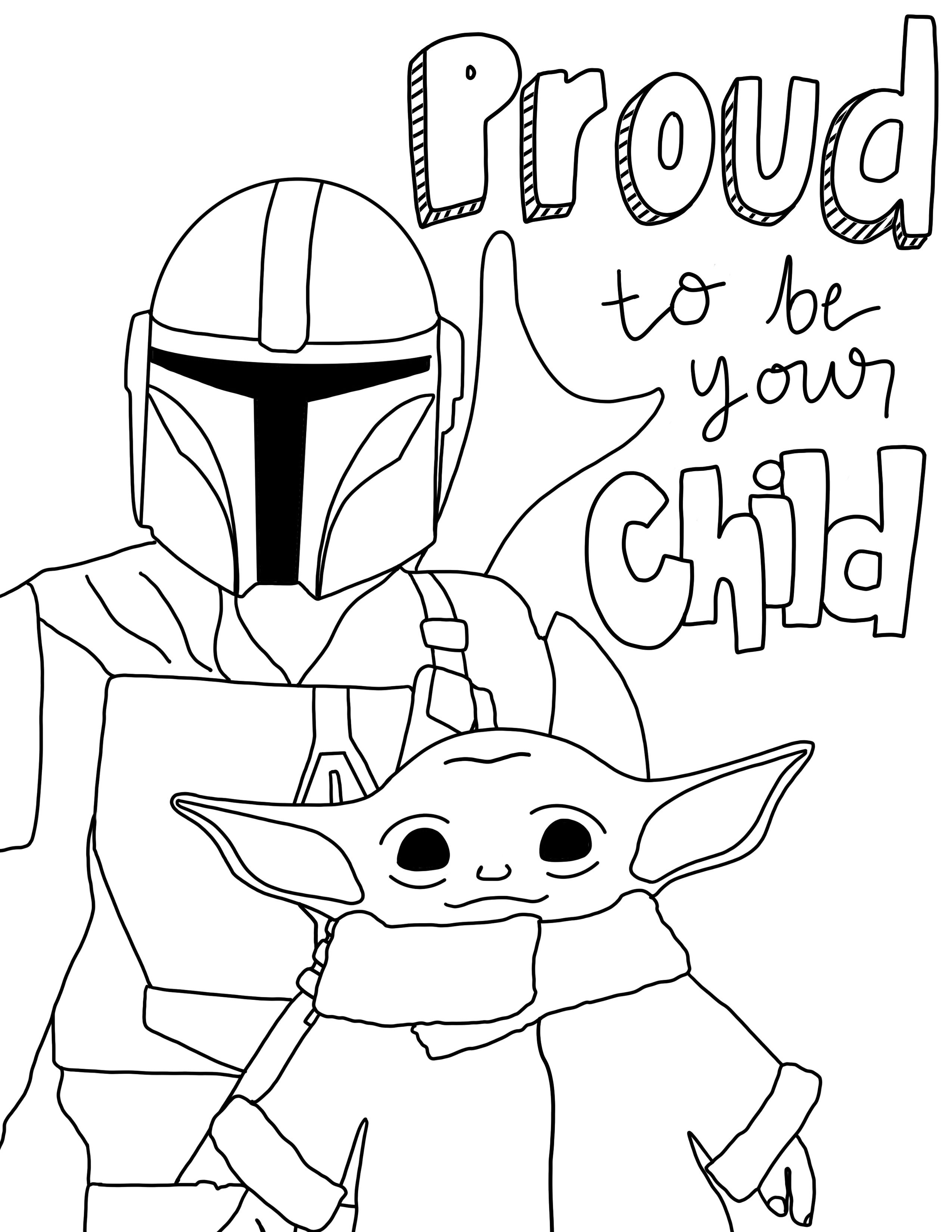 100+ Baby Yoda Coloring Pages 33