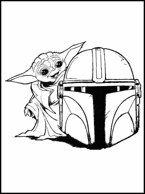 100+ Baby Yoda Coloring Pages 36