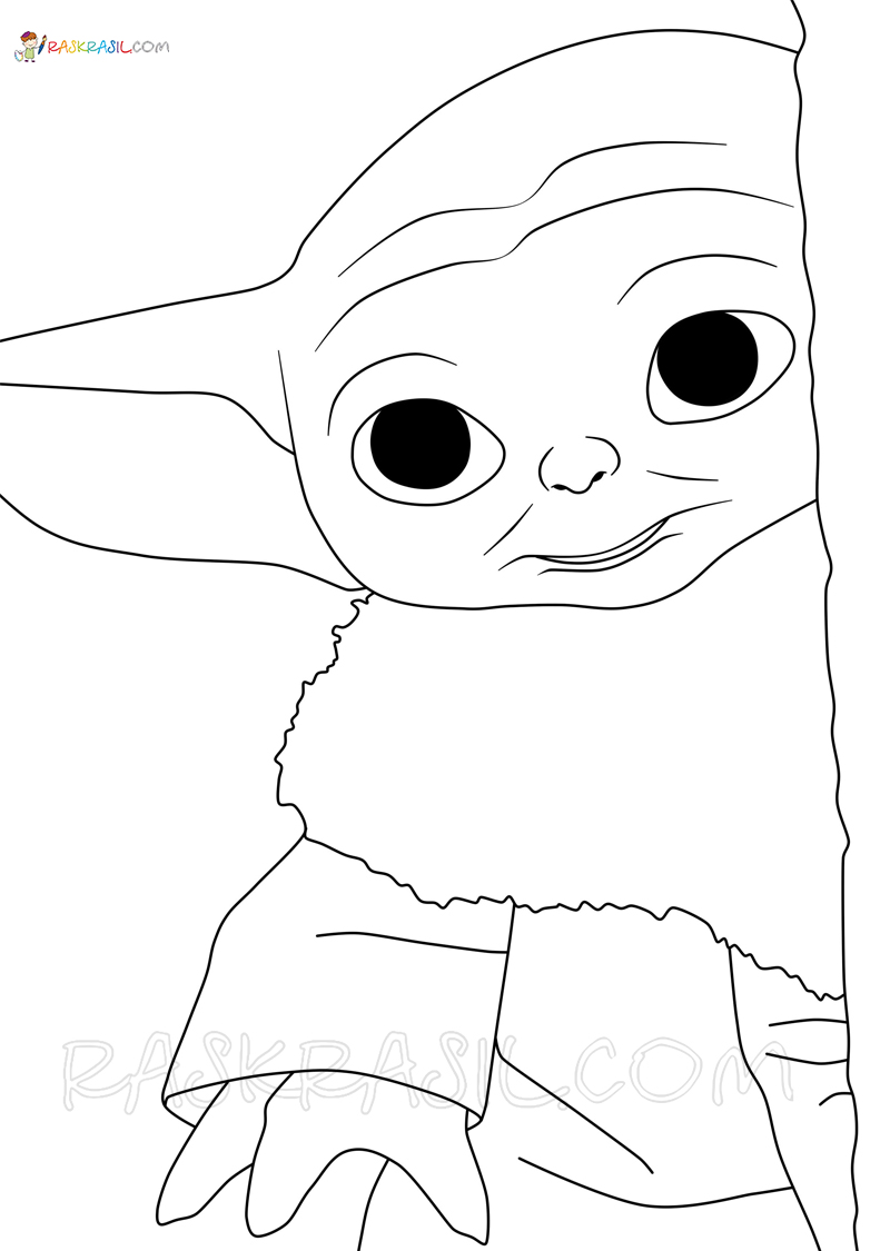 100+ Baby Yoda Coloring Pages 39