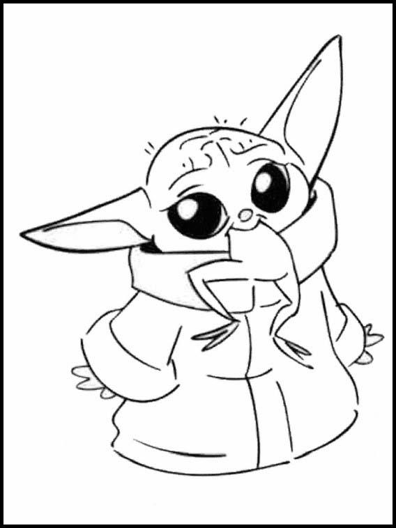 100+ Baby Yoda Coloring Pages 40