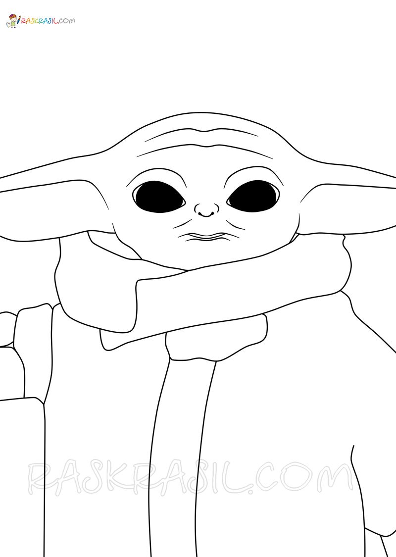 100+ Baby Yoda Coloring Pages 41