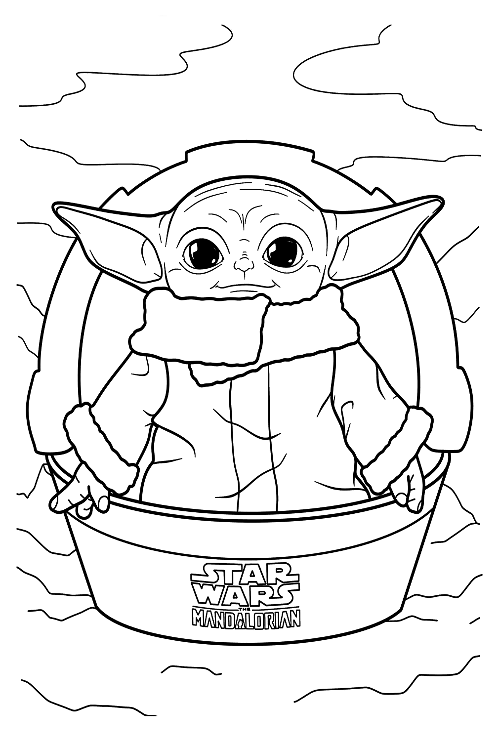 100+ Baby Yoda Coloring Pages 42