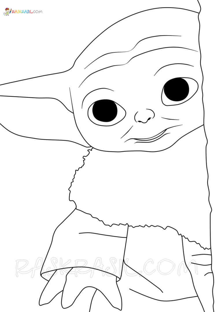 100+ Baby Yoda Coloring Pages 43