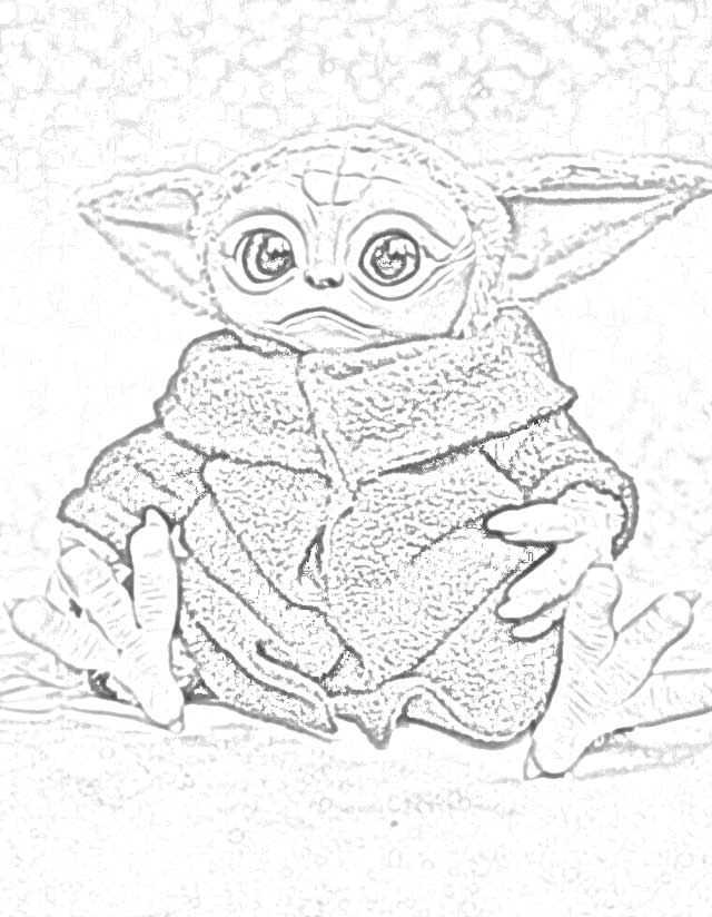 100+ Baby Yoda Coloring Pages 52