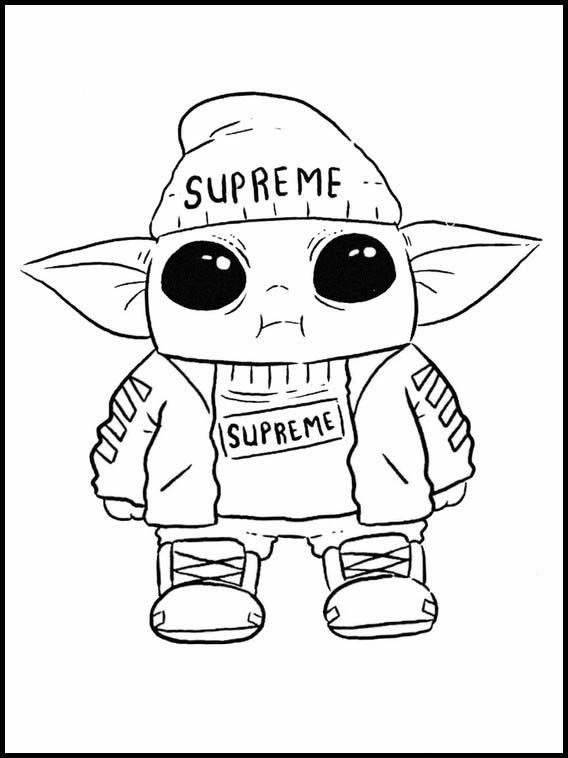 100+ Baby Yoda Coloring Pages 53