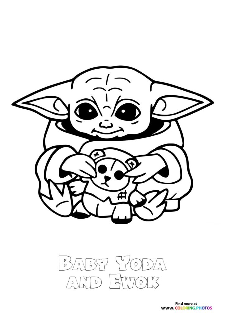 100+ Baby Yoda Coloring Pages 55