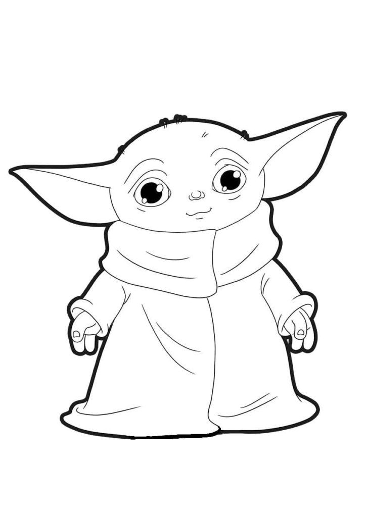 100+ Baby Yoda Coloring Pages 57