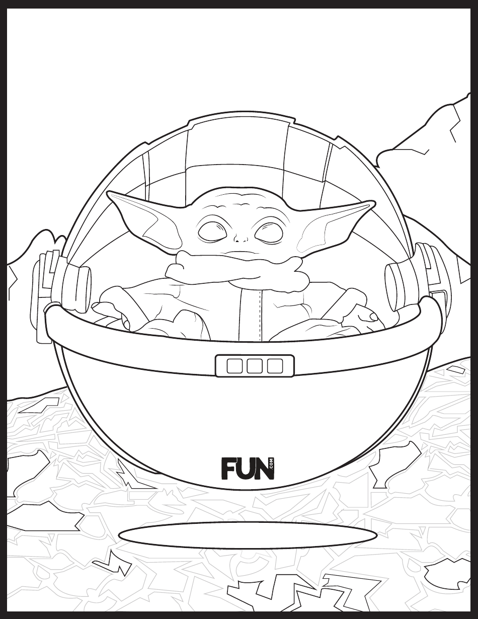 100+ Baby Yoda Coloring Pages 58