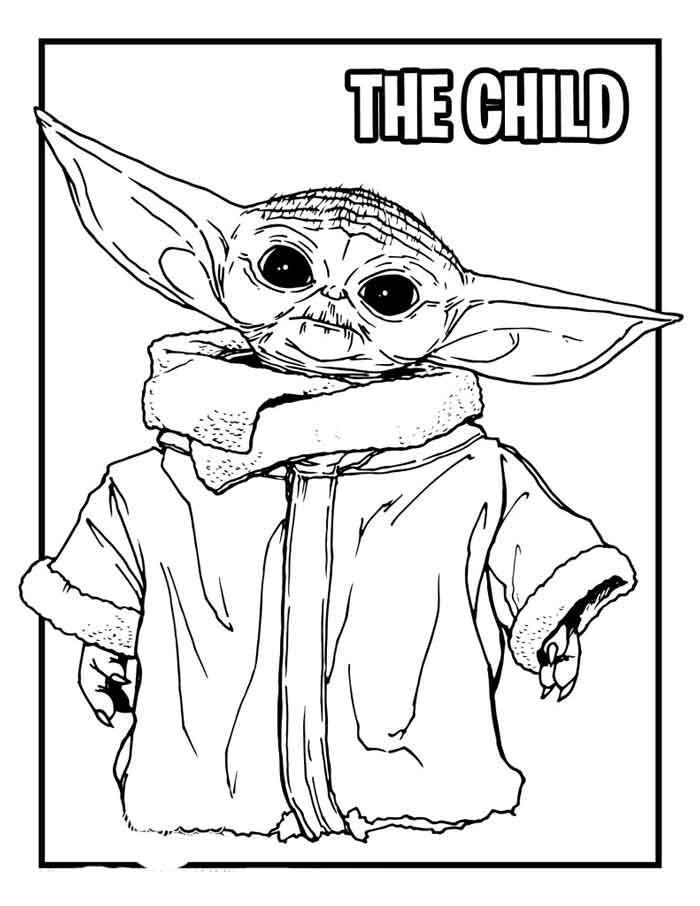 100+ Baby Yoda Coloring Pages 60