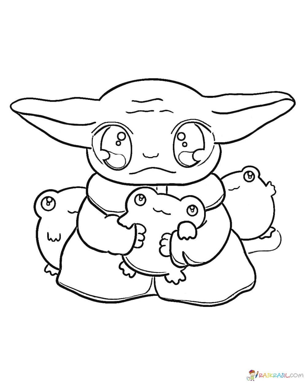 100+ Baby Yoda Coloring Pages 61