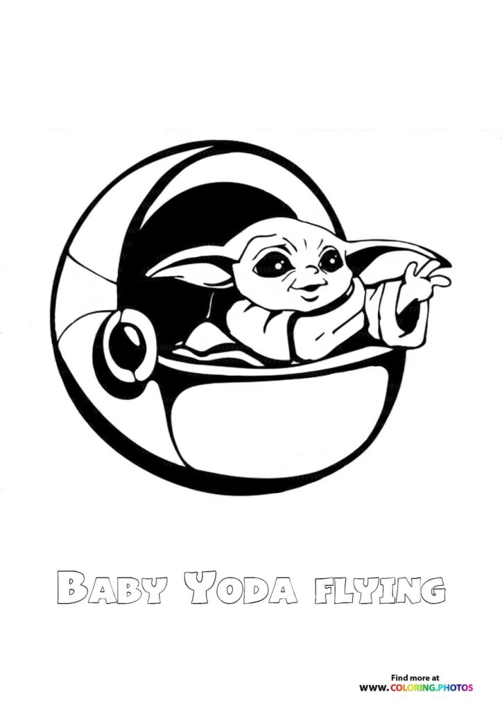 100+ Baby Yoda Coloring Pages 65