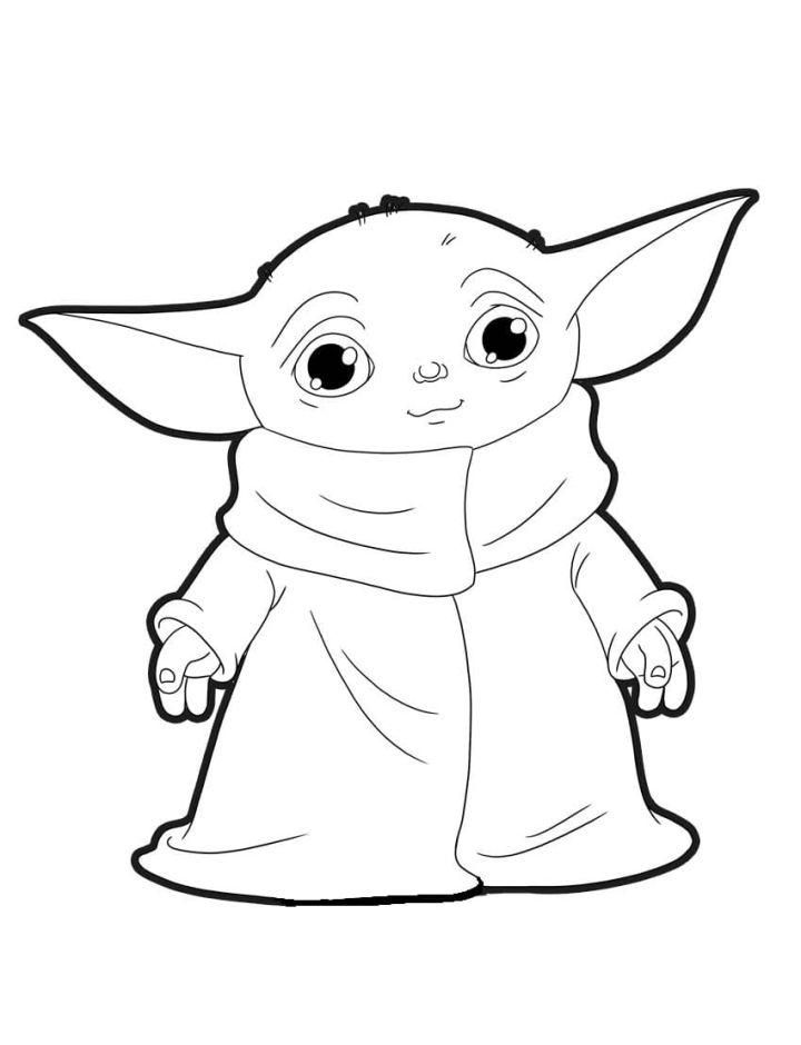 100+ Baby Yoda Coloring Pages 66