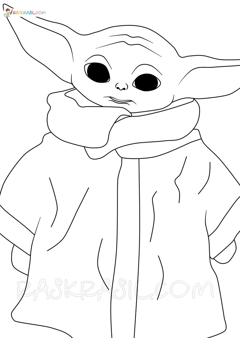 100+ Baby Yoda Coloring Pages 70