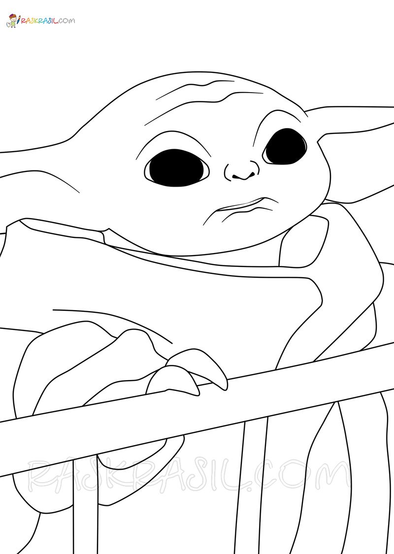 100+ Baby Yoda Coloring Pages 71