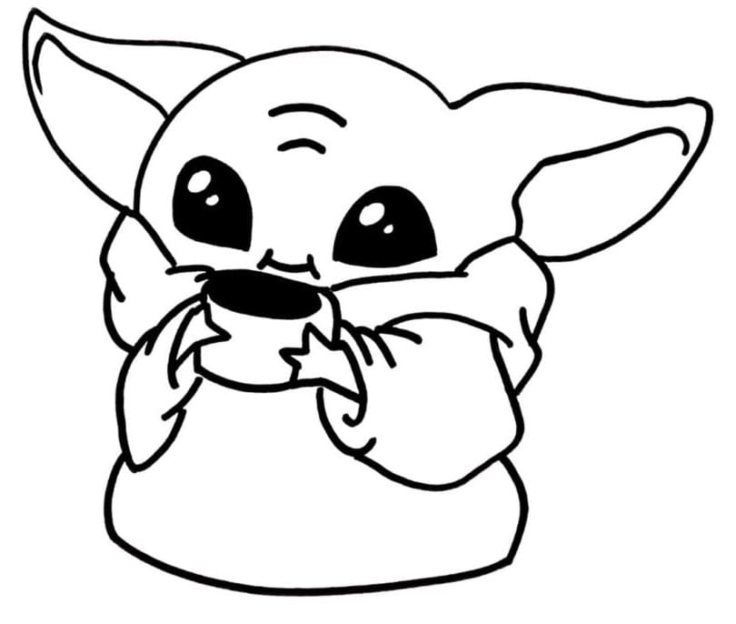 100+ Baby Yoda Coloring Pages 72