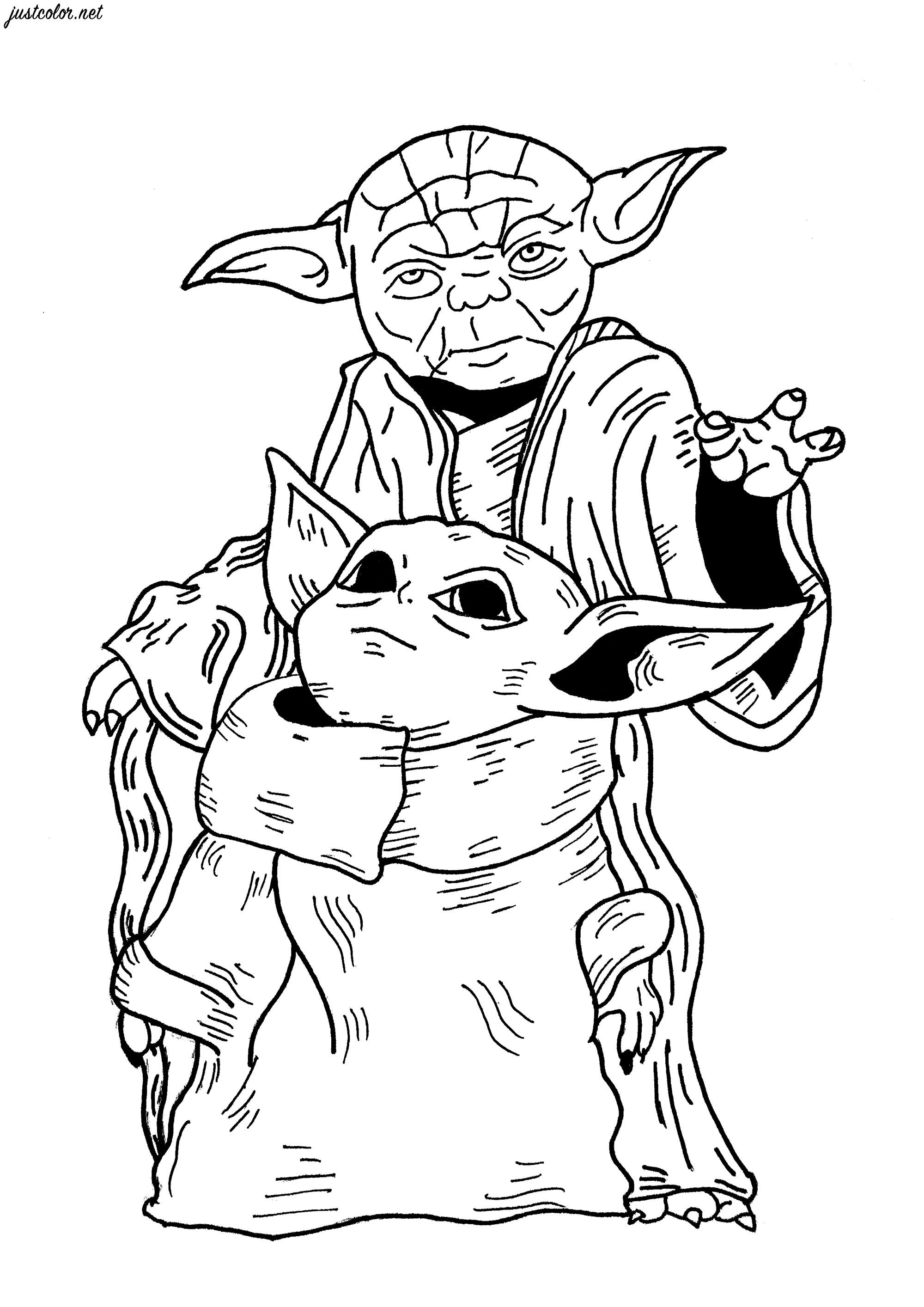 100+ Baby Yoda Coloring Pages 76