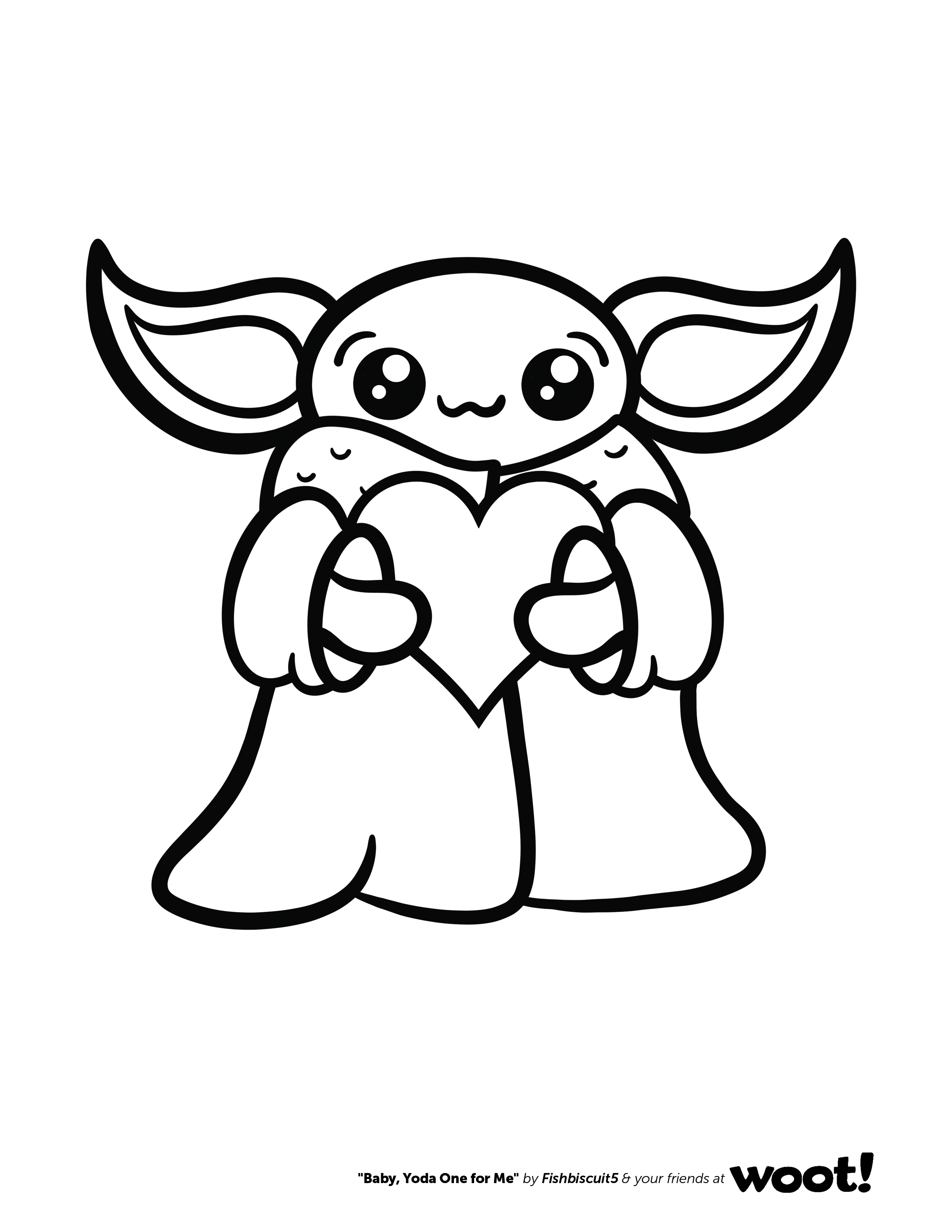 100+ Baby Yoda Coloring Pages 8