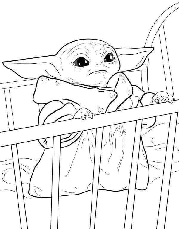 100+ Baby Yoda Coloring Pages 80