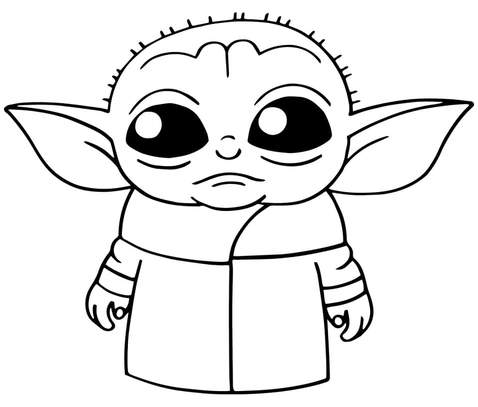 100+ Baby Yoda Coloring Pages 85