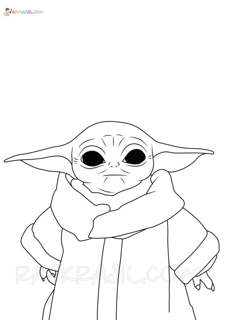 100+ Baby Yoda Coloring Pages 92