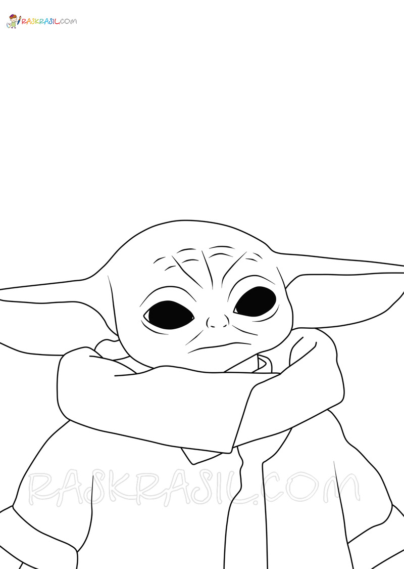 100+ Baby Yoda Coloring Pages 93