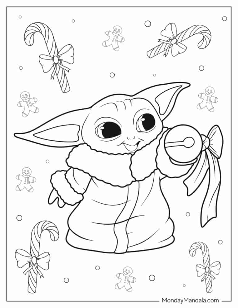 100+ Baby Yoda Coloring Pages 94