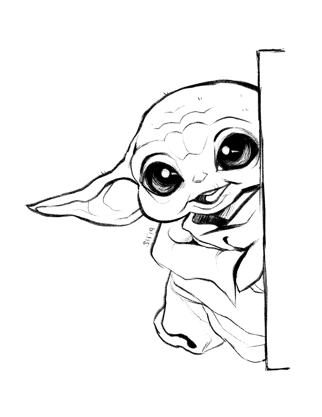 100+ Baby Yoda Coloring Pages 98