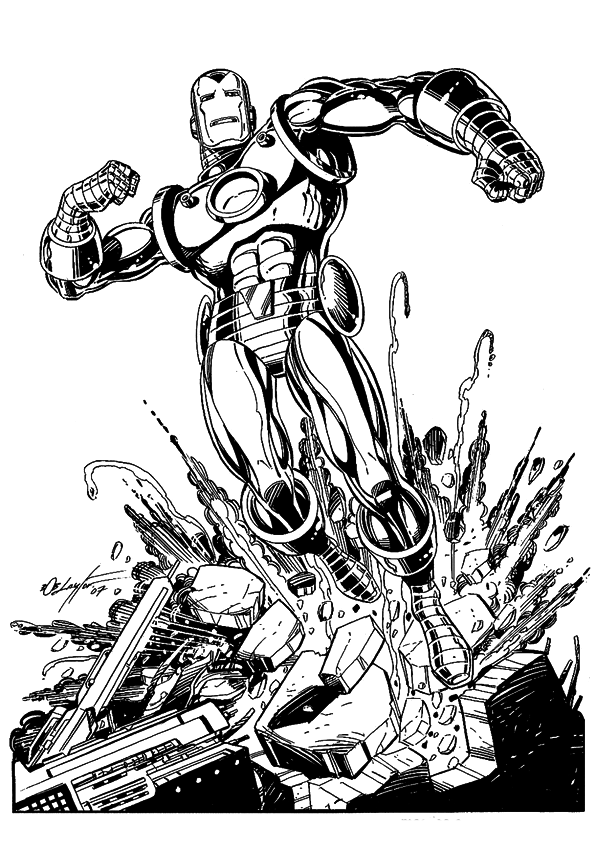 100+ Iron Man Coloring Pages: Suit Up 106
