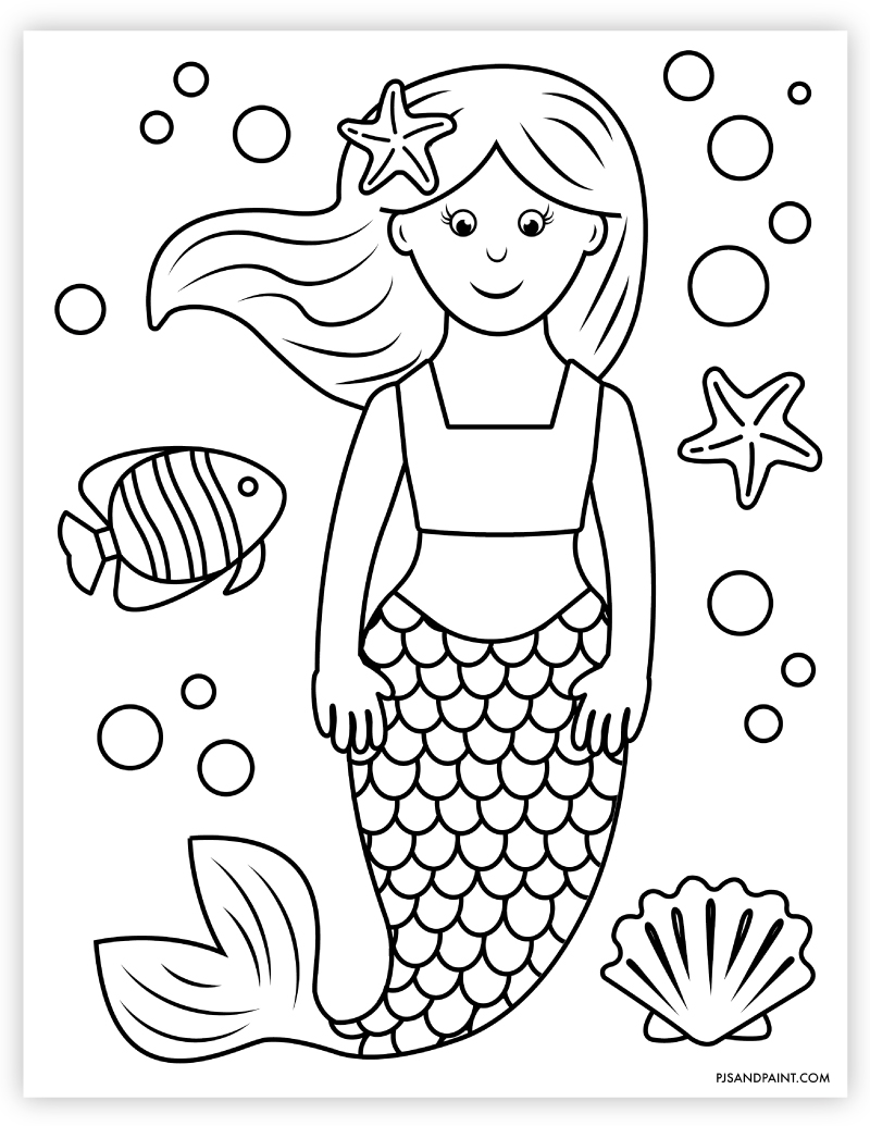 140+ Coloring Page Mermaid: Dive into a Sea of Colors 115