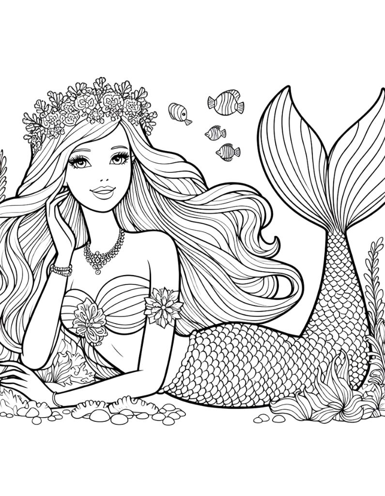 140+ Coloring Page Mermaid: Dive into a Sea of Colors 118