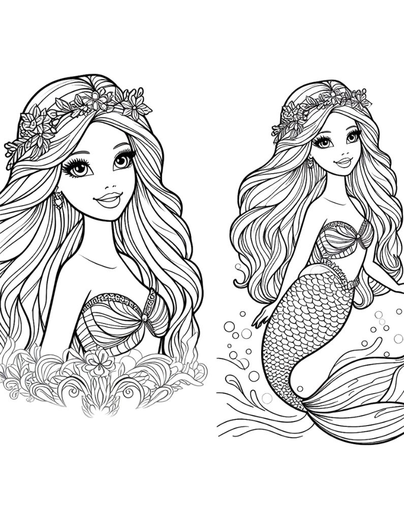 140+ Coloring Page Mermaid: Dive into a Sea of Colors 119