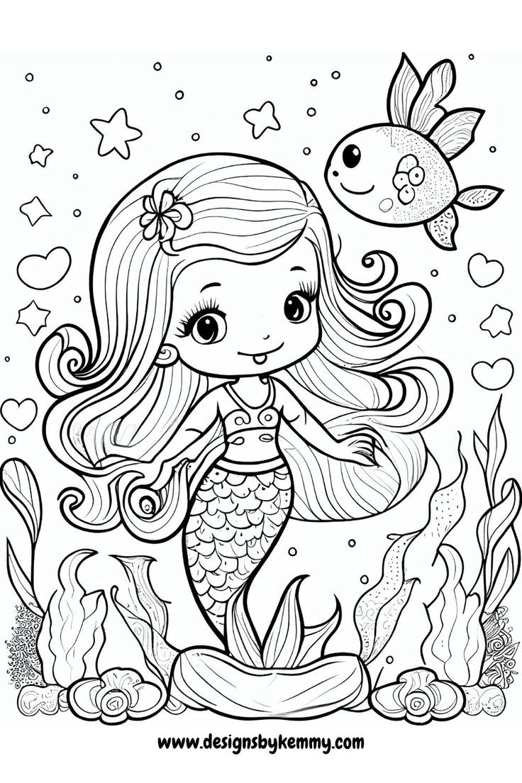 140+ Coloring Page Mermaid: Dive into a Sea of Colors 124