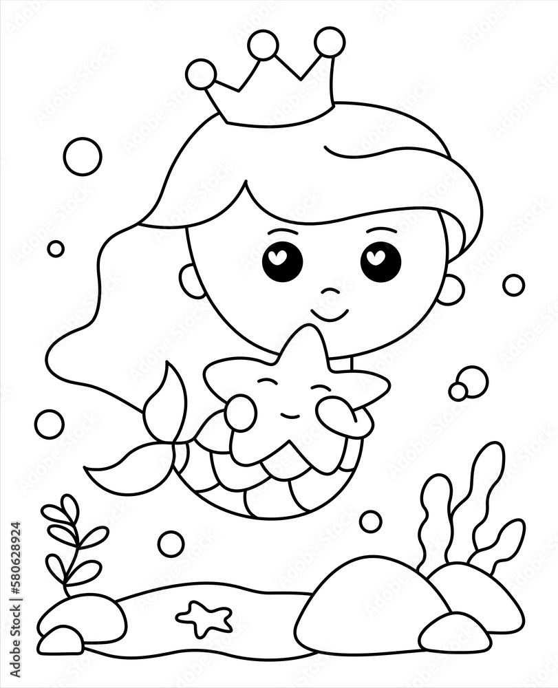 140+ Coloring Page Mermaid: Dive into a Sea of Colors 127