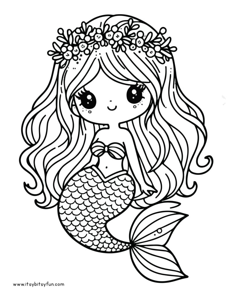 140+ Coloring Page Mermaid: Dive into a Sea of Colors 129