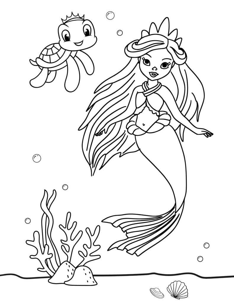 140+ Coloring Page Mermaid: Dive into a Sea of Colors 131