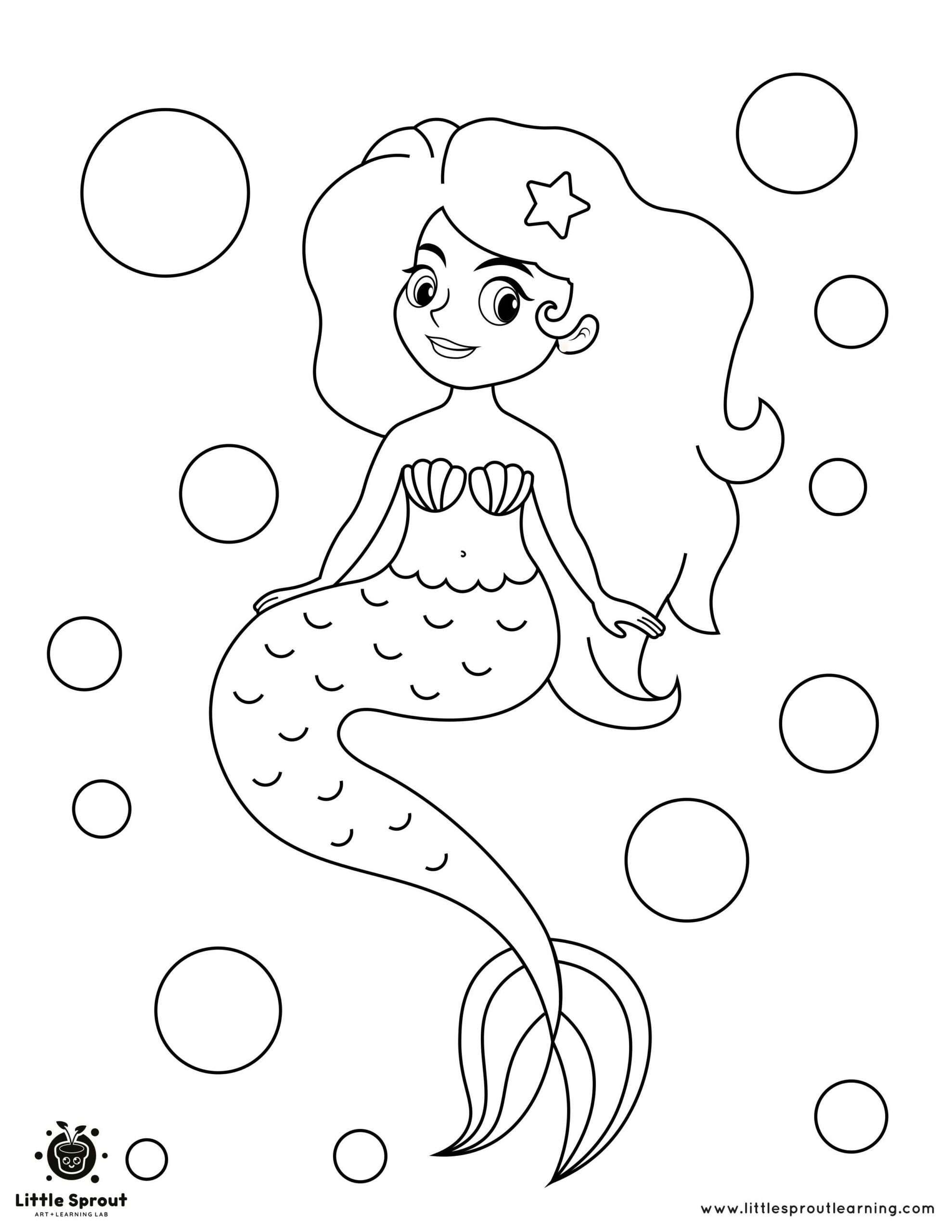 140+ Coloring Page Mermaid: Dive into a Sea of Colors 25