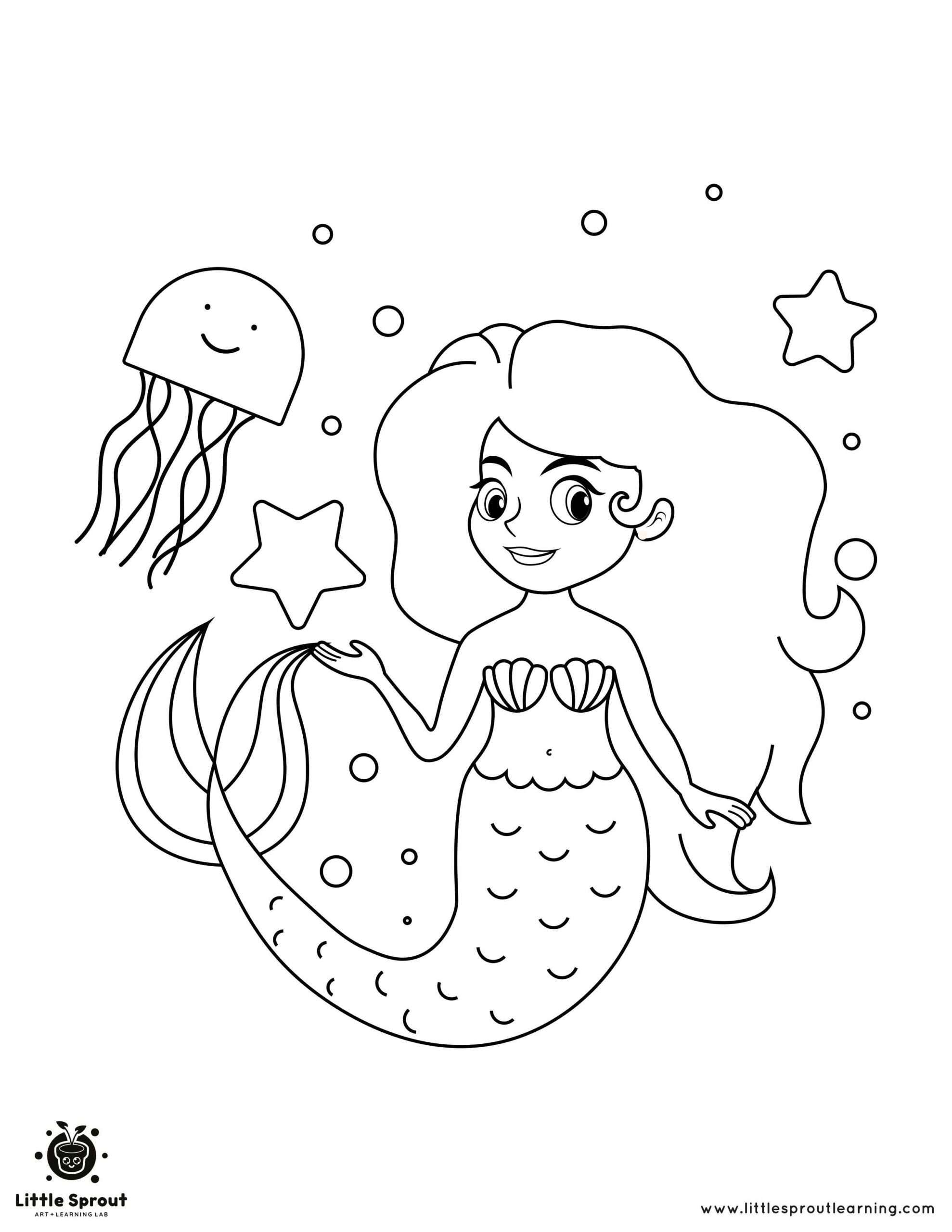 140+ Coloring Page Mermaid: Dive into a Sea of Colors 26