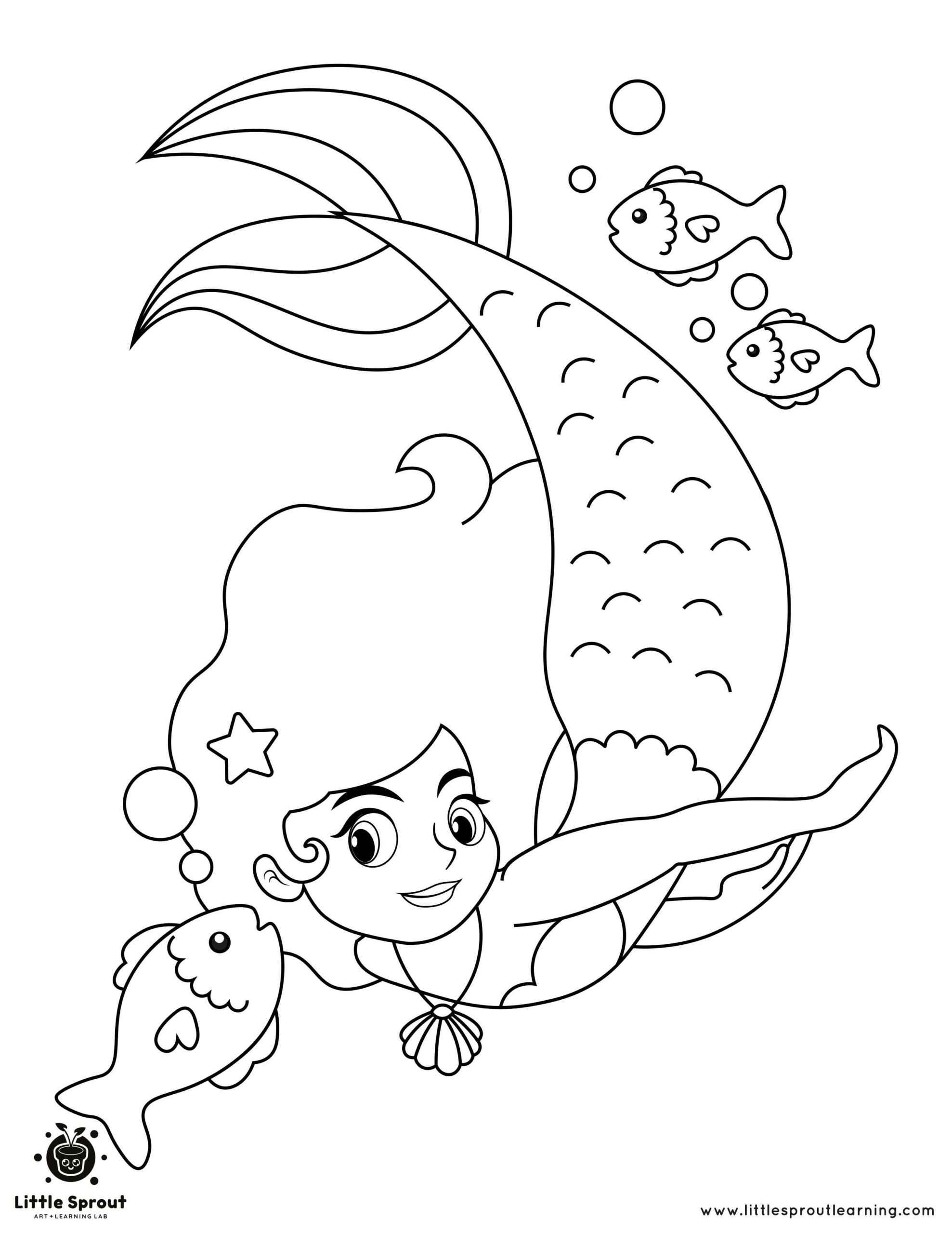 140+ Coloring Page Mermaid: Dive into a Sea of Colors 27