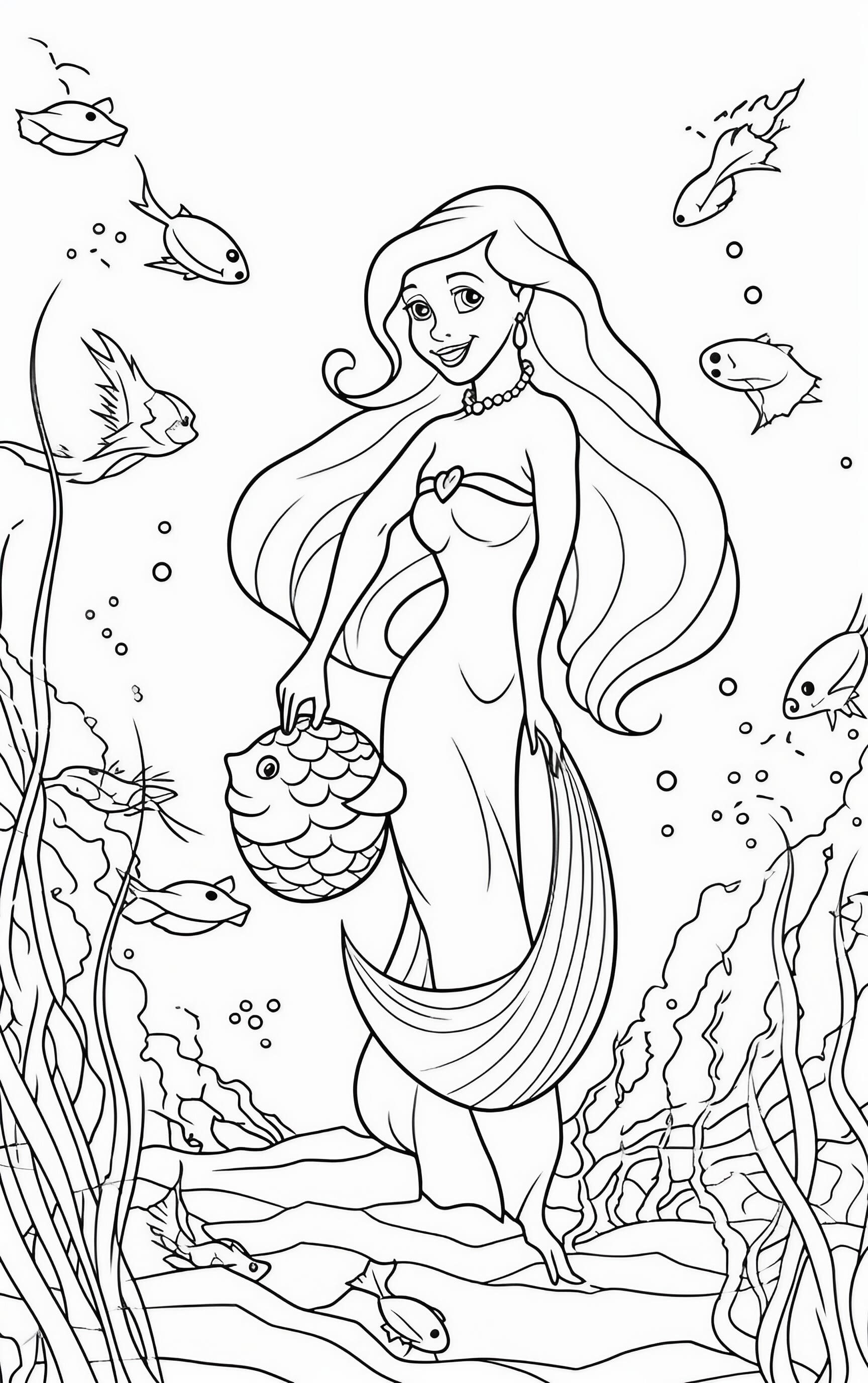 140+ Coloring Page Mermaid: Dive into a Sea of Colors 30