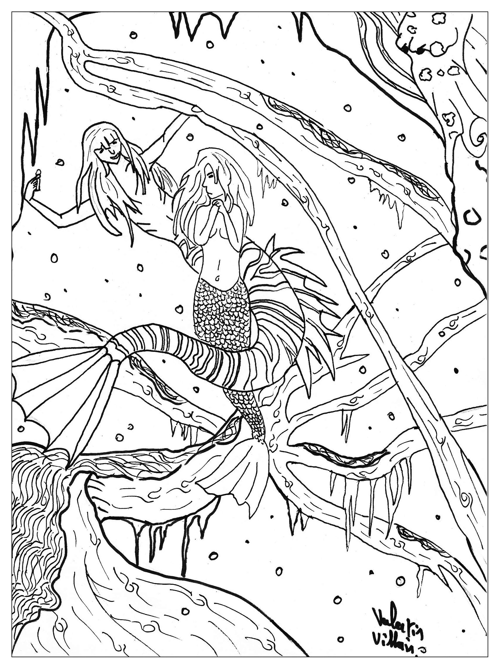 140+ Coloring Page Mermaid: Dive into a Sea of Colors 36