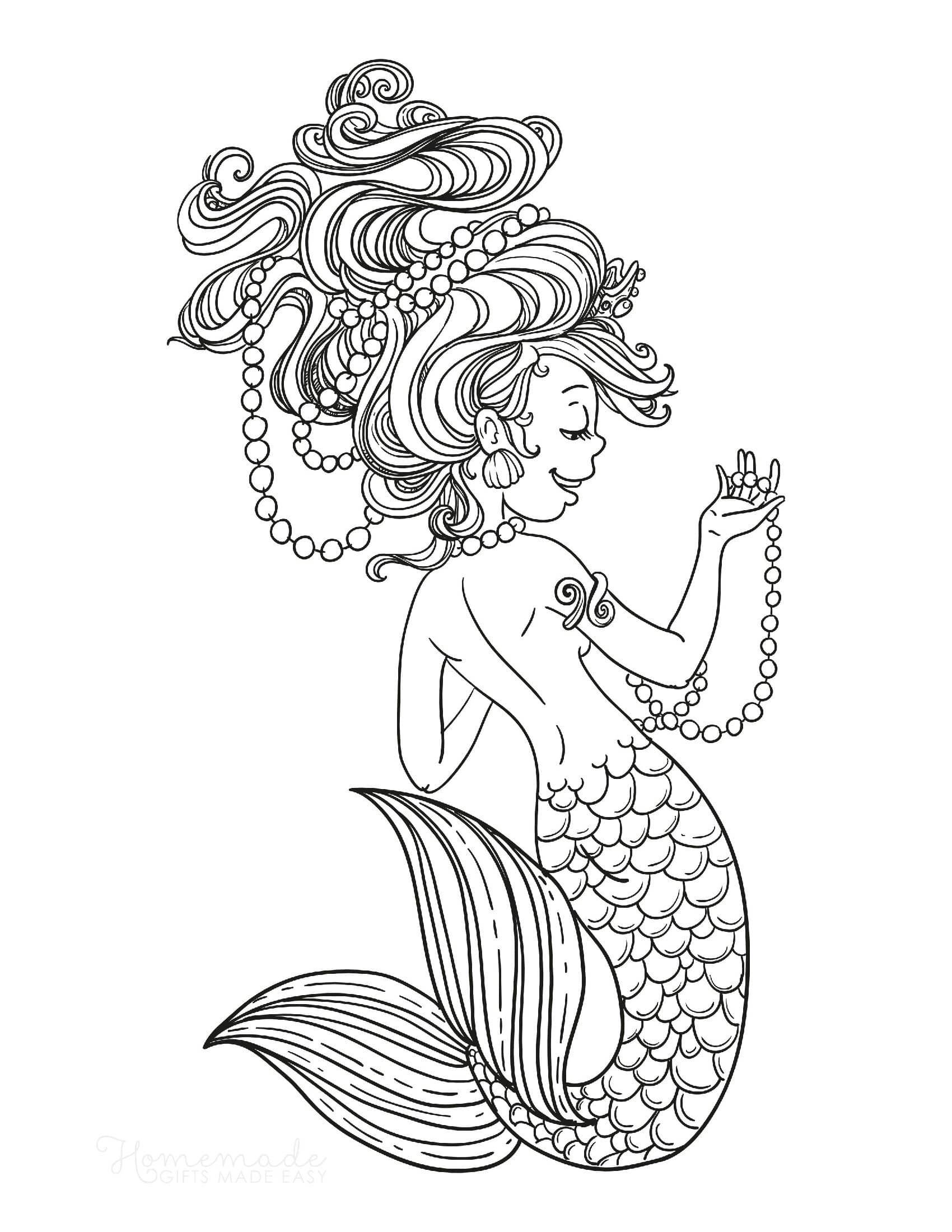 140+ Coloring Page Mermaid: Dive into a Sea of Colors 37