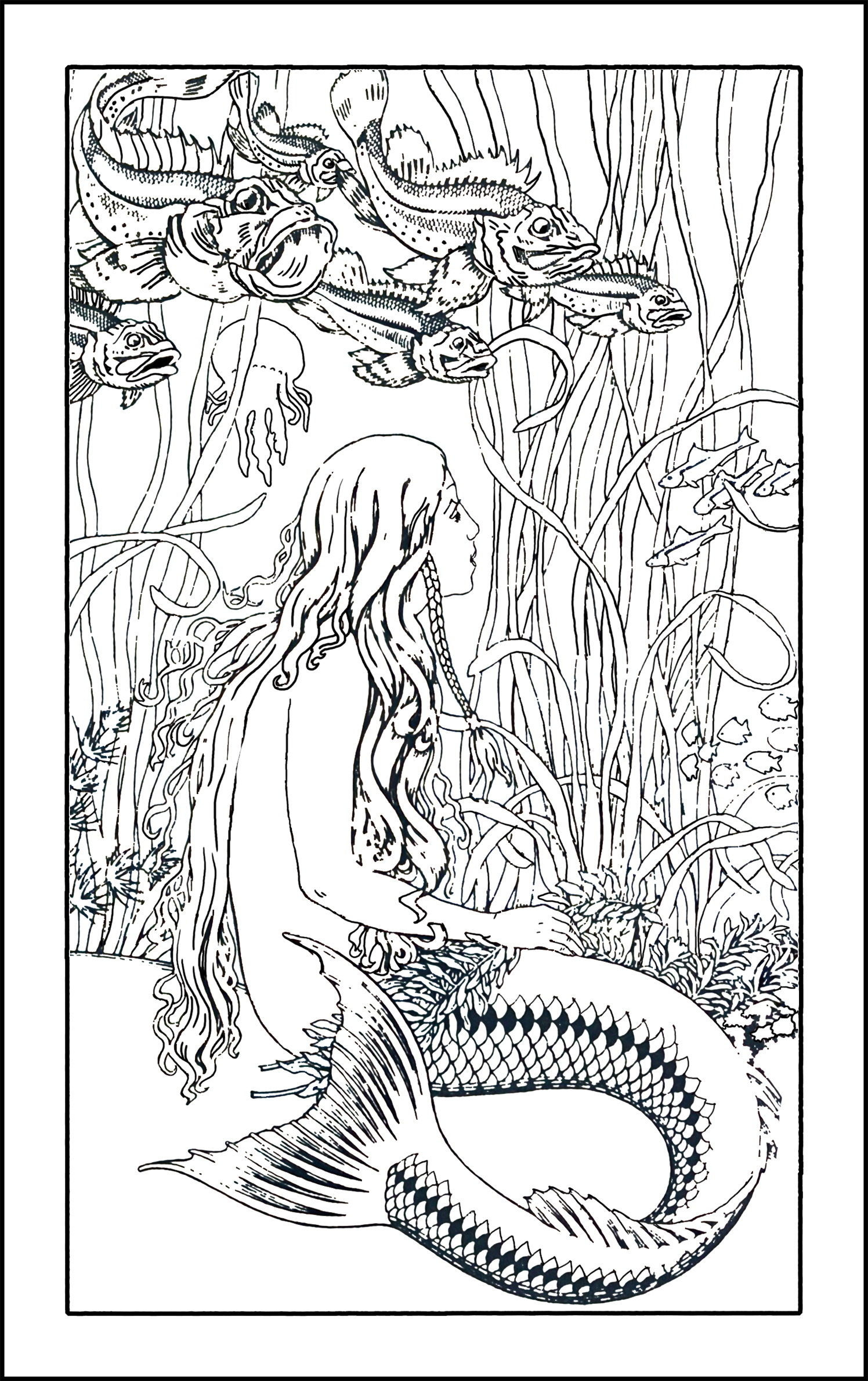 140+ Coloring Page Mermaid: Dive into a Sea of Colors 39